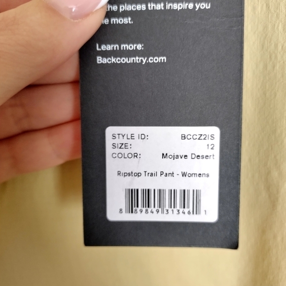 NWT Backcountry Ripstop Trail hiking outdoor Pant Women's in mojave desert sz 12 - Picture 7 of 10